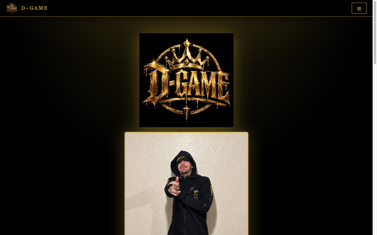D-GAME artist website we designed and built